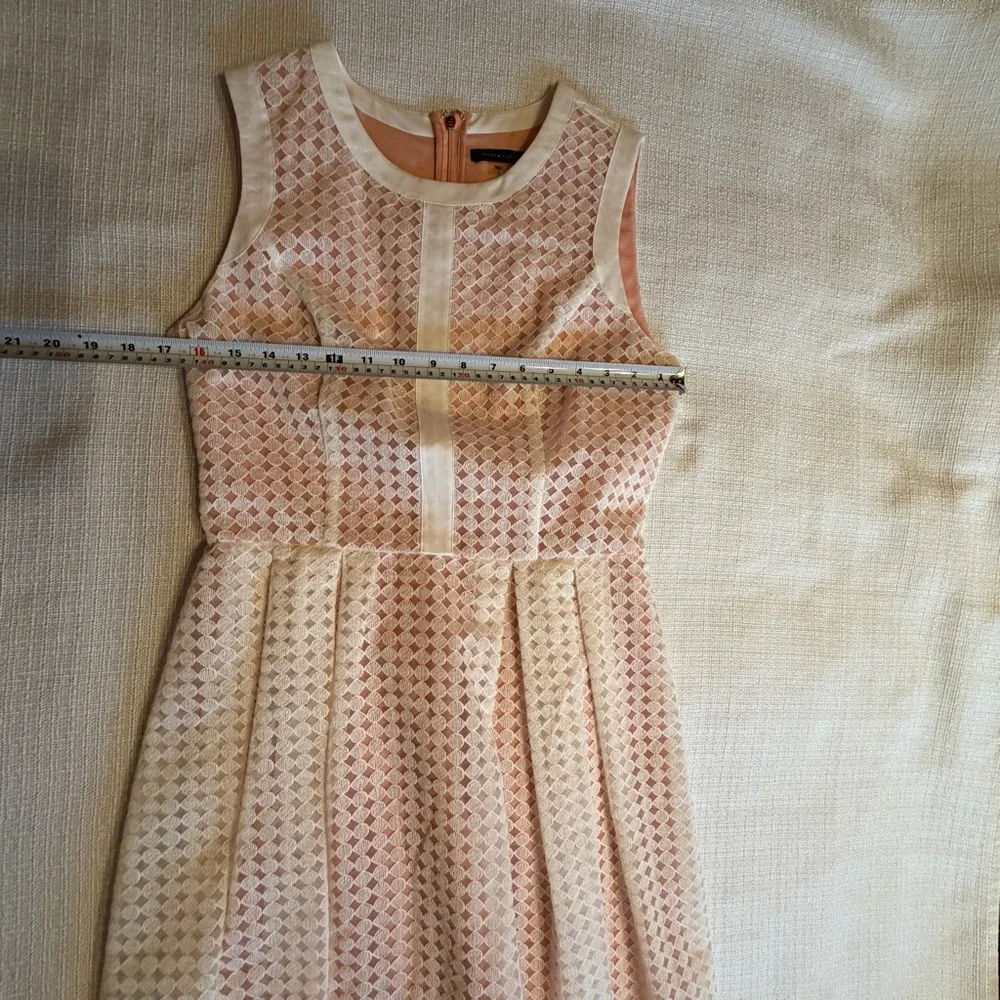 Tommy Hilfiger White Sleeveless Eyelet Fit-and-Flare Dress - Picture 4 of 8